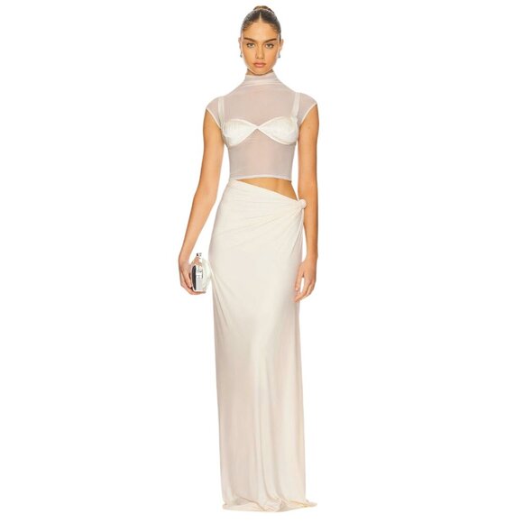 Deme By Gabriella Dresses & Skirts - Deme by Gabriella Dove Set in Ivory Medium New Womens Maxi Gown Dress